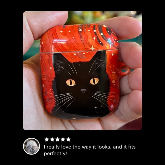 Starry Celestial Cat AirPods Case | Gen 1 and Gen 2 | AirPods Protection | Kitty - Picture 6 of 6